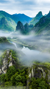 Yandang mountain nanxi river landscape painting