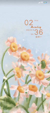 水彩小雏菊