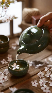 Respectfully give tea to your esteemed benefactor