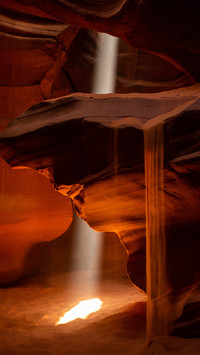 Looking up at the canyon rock strata