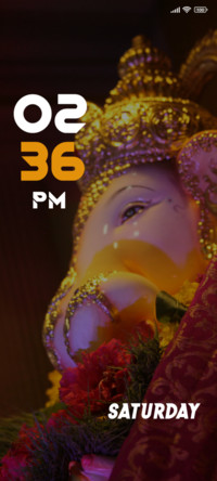 Glowing ganesha