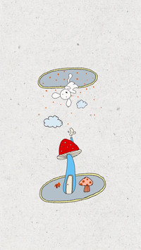 可爱动物线条壁纸-锐景创意
