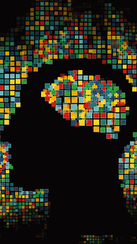 Colorful man brain intelligence