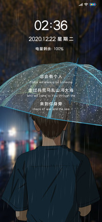 行走在夜雨中