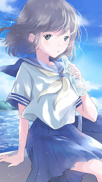 青春的校服少女