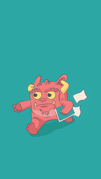 Monsters run away while carrying documents