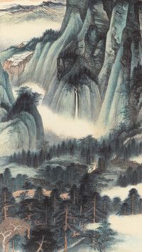 感受张大千画中的山水秘境