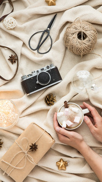 Warm winter christmas scenes