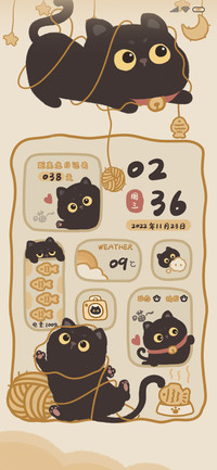复古可爱萌宠小猫咪