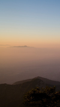 At the top of the mountain peak