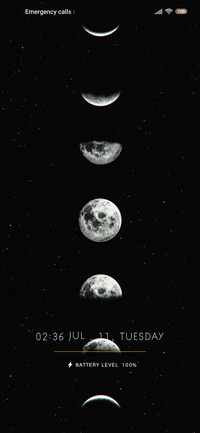 Eclipsed moon