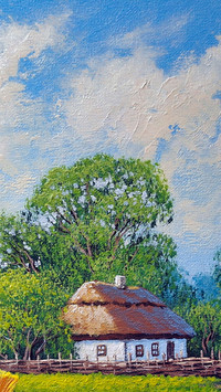 Countryside oil painting