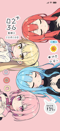 可爱动画 四色少女