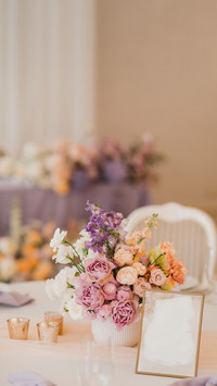 Table setting at wedding reception