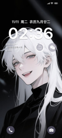 风华白发少年