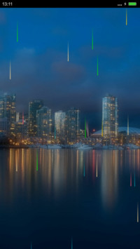 夜景（彩色雨）