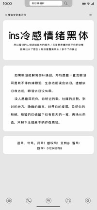 ins冷感情绪黑体