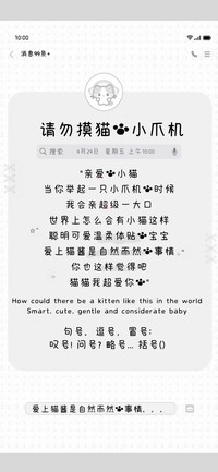 请勿摸猫的小爪机