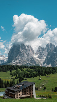 The alps in oil painting