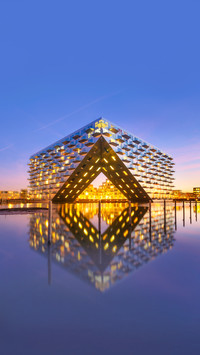 Amsterdam, Netherlands. A cityscape during sunset