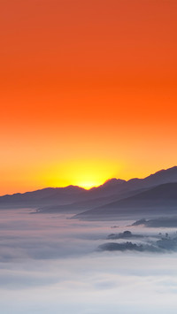 The top of the mountains