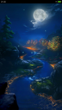 月夜静溪