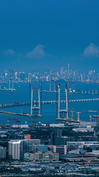 Night View of Shenzhen China Corridor under Construction