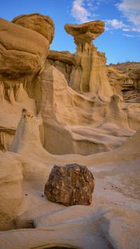 Winderoded pillars in the wilderness