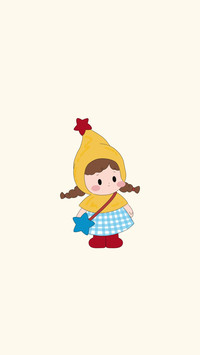 小女孩治愈插画壁纸-锐景创意