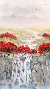 Landscape oil painting