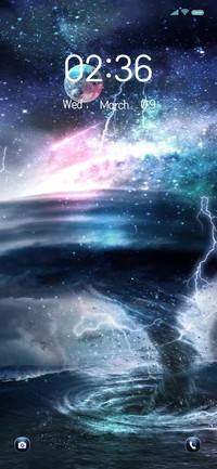 Storm starry sky