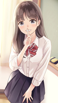 羞涩的制服少女