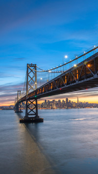 Modern Bridge in Sunset Glow, Unique Architecture Shines