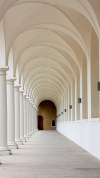 Church corridor in Dresden Germany