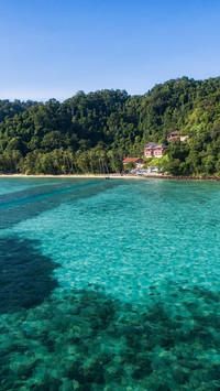 Aerial photography of Thai islands