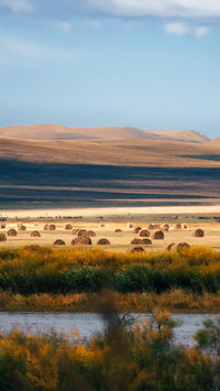 The autumn colors of Ergan wetland are vibrant.
