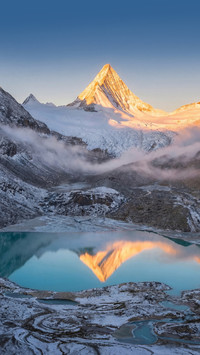 Aerial Photography of the Morning Light over the Gangdise