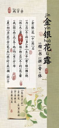 金银花露楷书拼音体