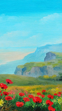 Landscape oil painting