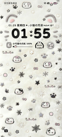 毛绒玻璃小黑猫咒语