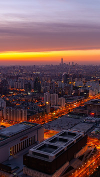 Sunrise over Dragon-shaped Water System in Chaoyang