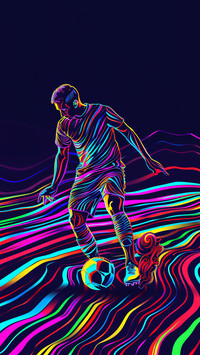 Football player psychedelic ripple