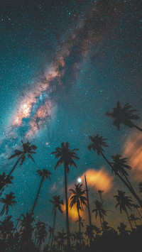 The milky way at night in the maldives