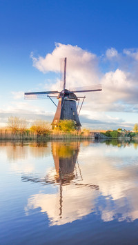 Windmills at sunrise