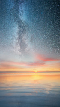 The starry night is shining