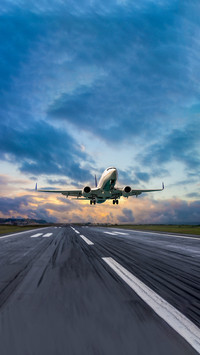 Tire detachment before takeoff of the passenger plane