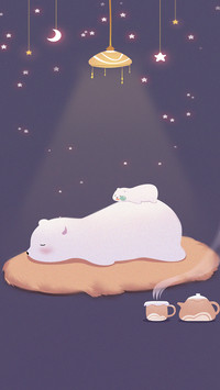 Warm bear's daily life