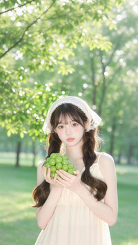 少女与自然的私语