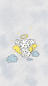 可爱动物线条壁纸-锐景创意
