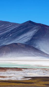 The salt lake in the atacama desert